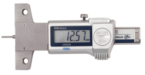 Mitutoyo 571-100-20 Dijital ABS Lastik Diş Derinliği Ölçer IP67 0-25 mm, 0,01 mm